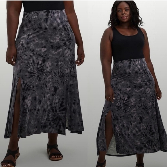 torrid Dresses & Skirts - Grey Tie Dye Maxi Skirt